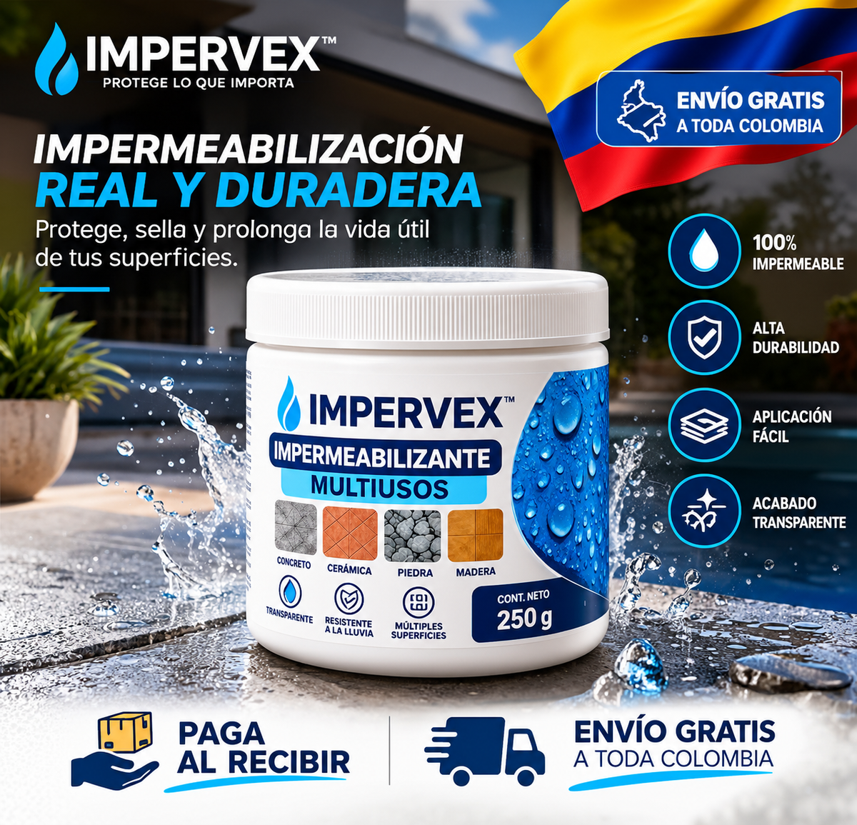 Impervex™ — Impermeabilizante Transparente Multiusos